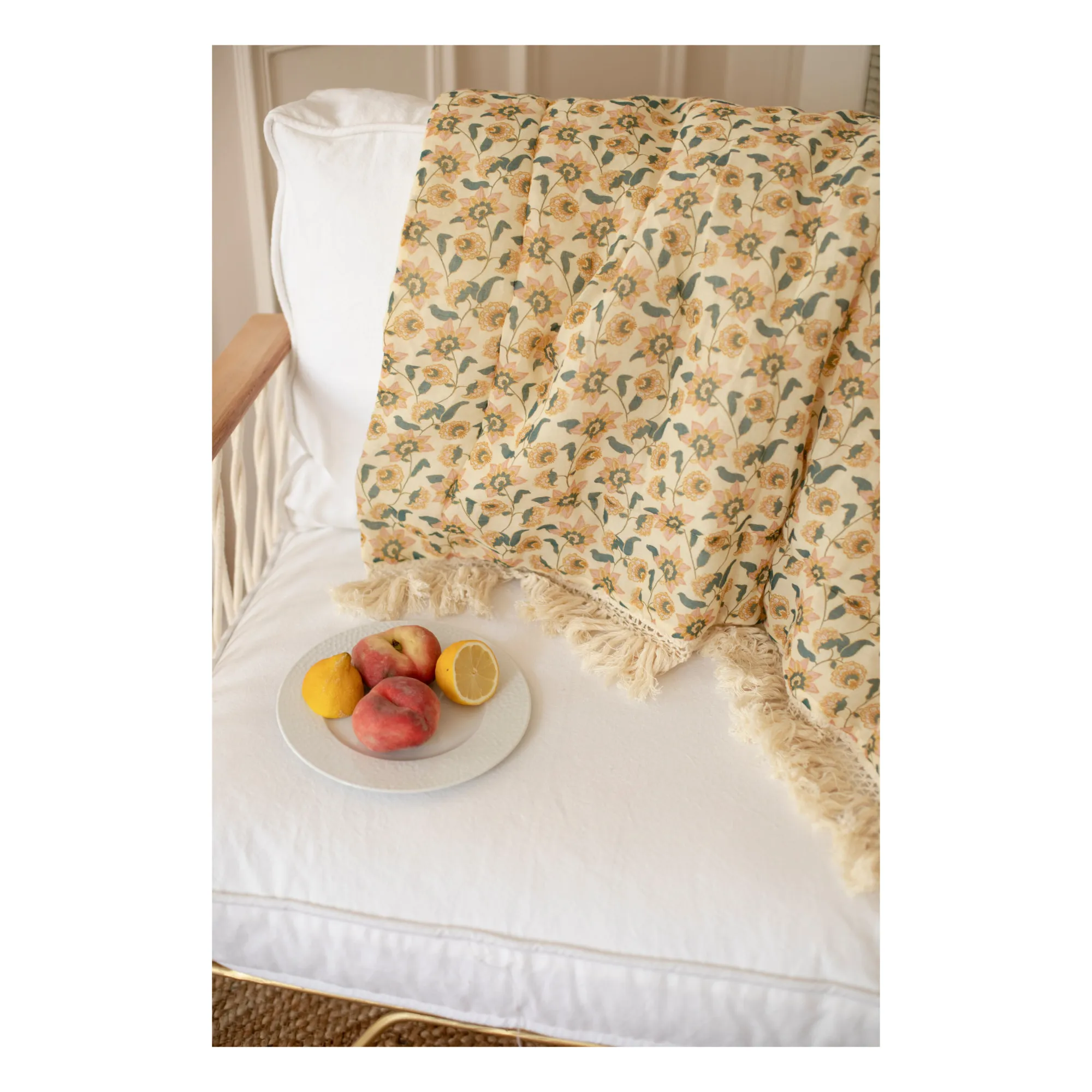 Noha Organic Cotton Plaid  | Cream- Product image n°6