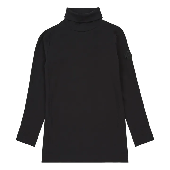 Camiseta de cuello alto de cachemir Alisier | Negro- Imagen del producto n°0