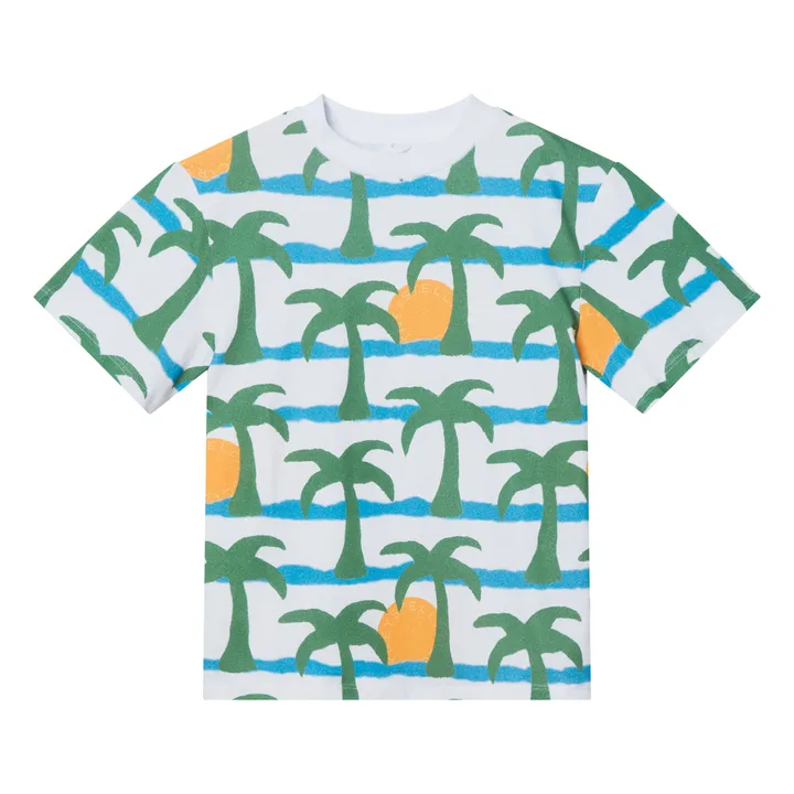 Organic Cotton Palm Tree T-Shirt  | White- Product image n°0