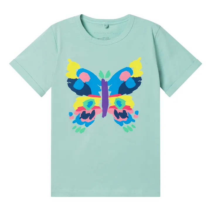 Camiseta algodón orgánico Mariposa | Verde agua- Imagen del producto n°0