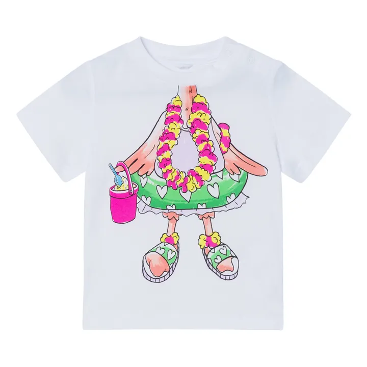 Camiseta algodón orgánico Flamingo | Blanco- Imagen del producto n°0