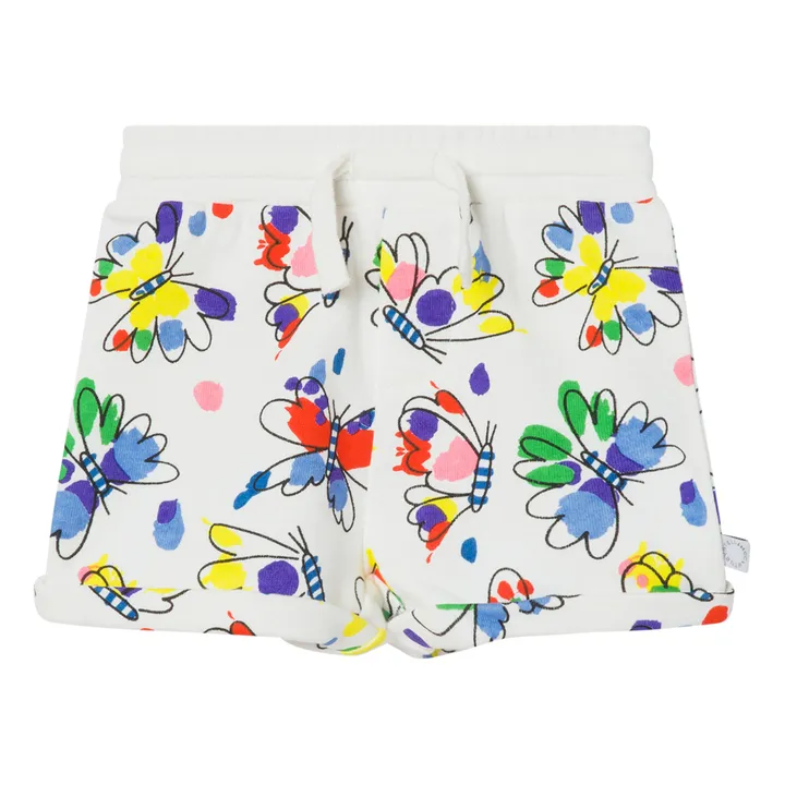 Shorts in pile Bio Papillons Bébé | Bianco- Immagine del prodotto n°0