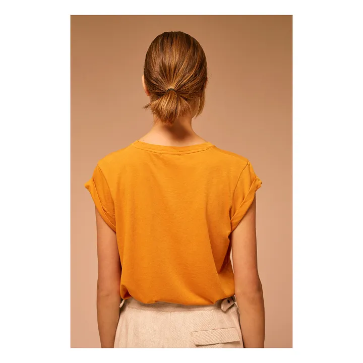 T-shirt Valentin Coton et Lin | Orange- Image produit n°2