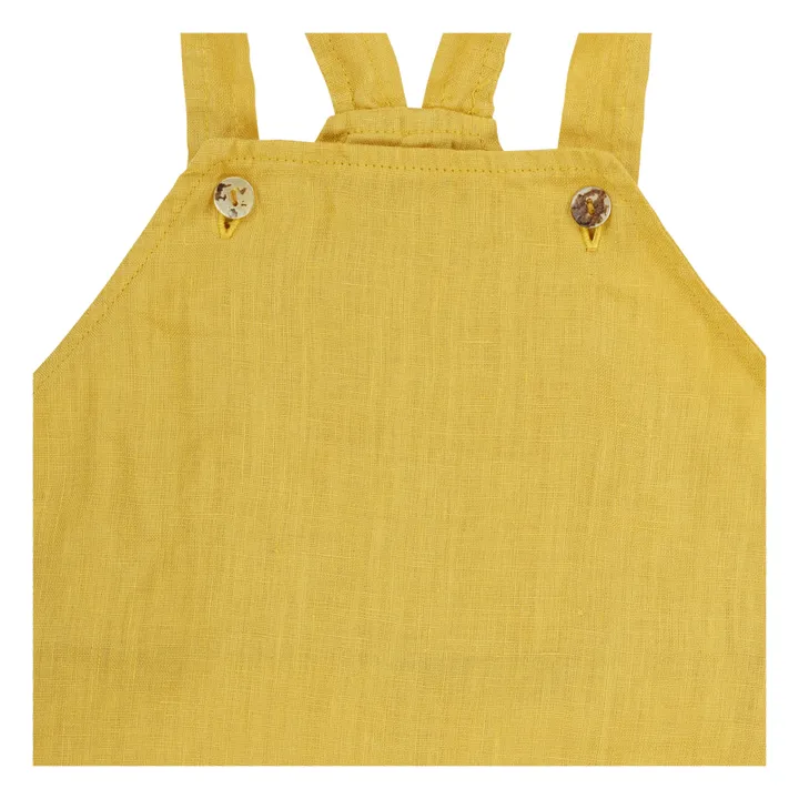 Karin Linen Playsuit  | Yellow- Product image n°1