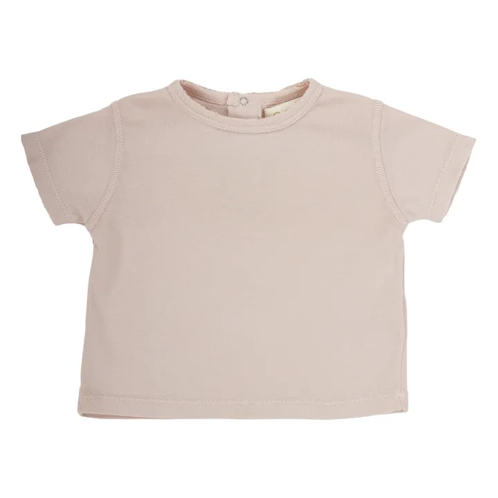 T-shirt in cotone bio Human | Rosa chiaro- Immagine del prodotto n°0