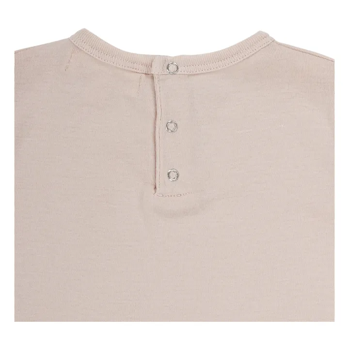 T-shirt in cotone bio Human | Rosa chiaro- Immagine del prodotto n°1