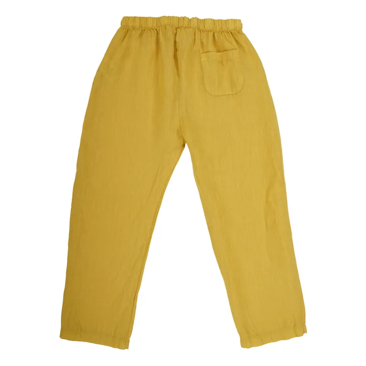 Pantaloni in lino Berny | Giallo- Immagine del prodotto n°3