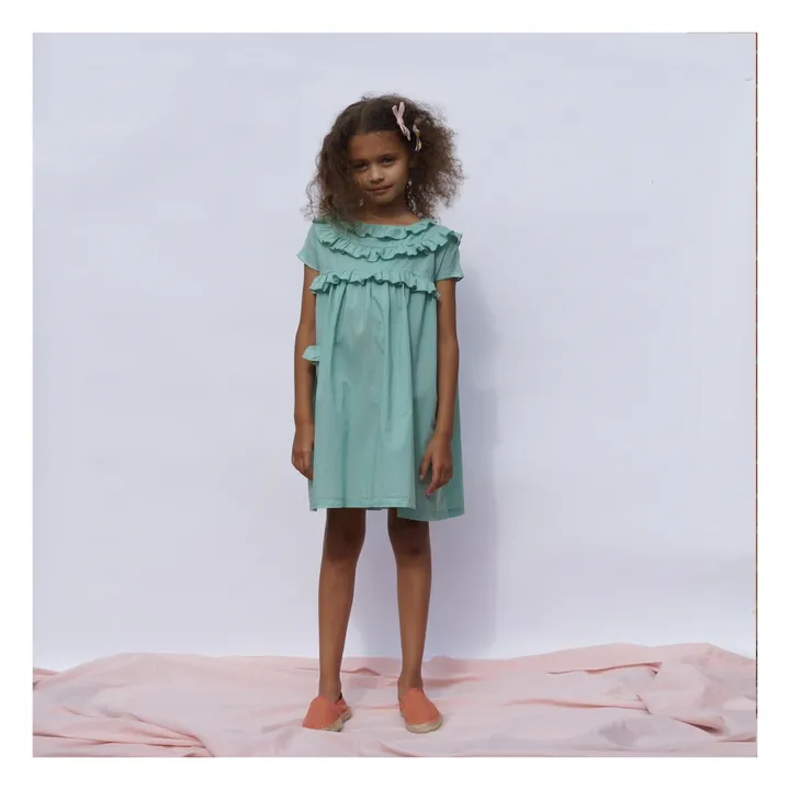 Kleid Camilla Bio-Baumwolle | Blaugrün- Produktbild Nr. 1