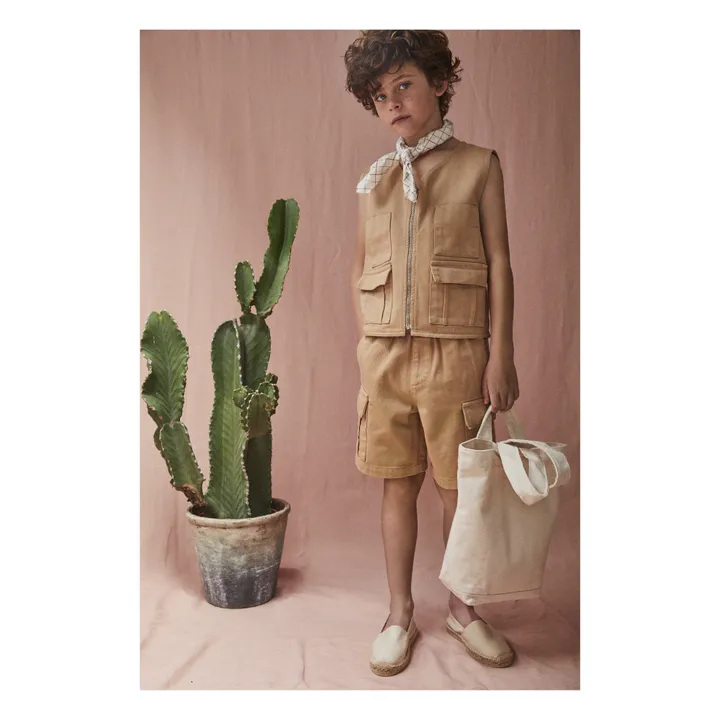 Adrien Organic Cotton Cargo Shorts | Camel- Product image n°1