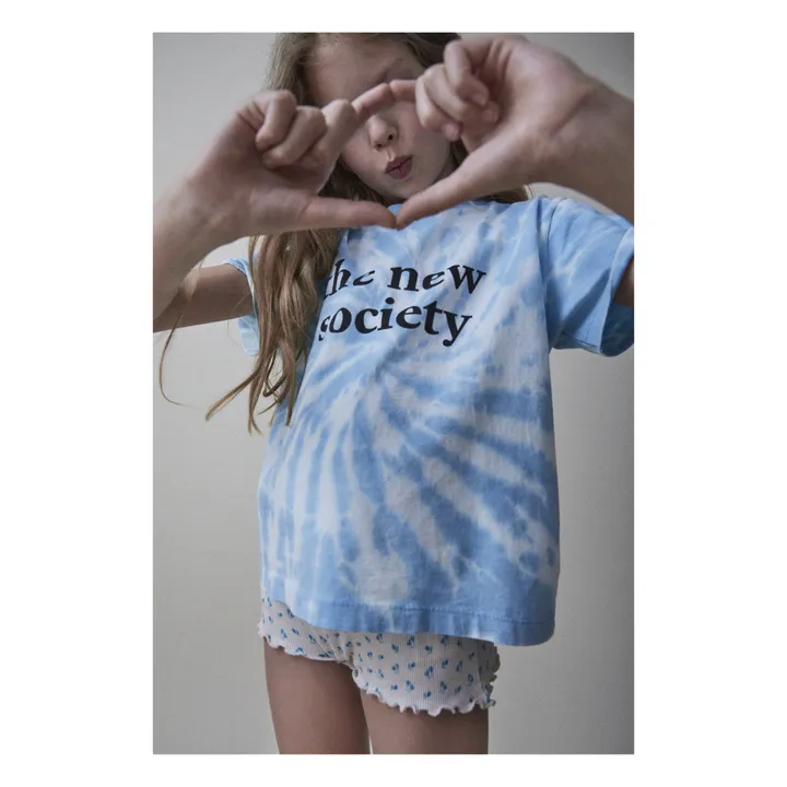 Tie-dye Organic Cotton T-shirt  | Blue- Product image n°1