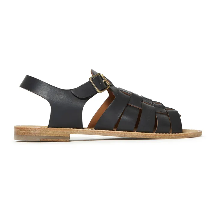 Boroma Leather Sandals | Black- Product image n°0