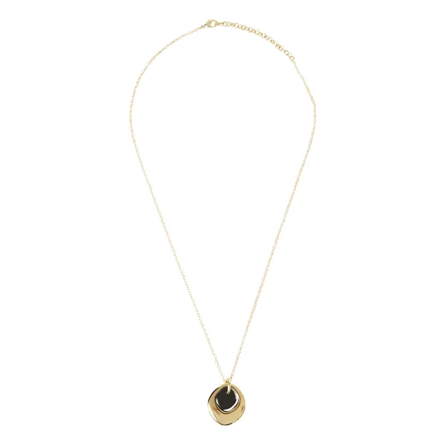 Neema Horn Necklace  | Black