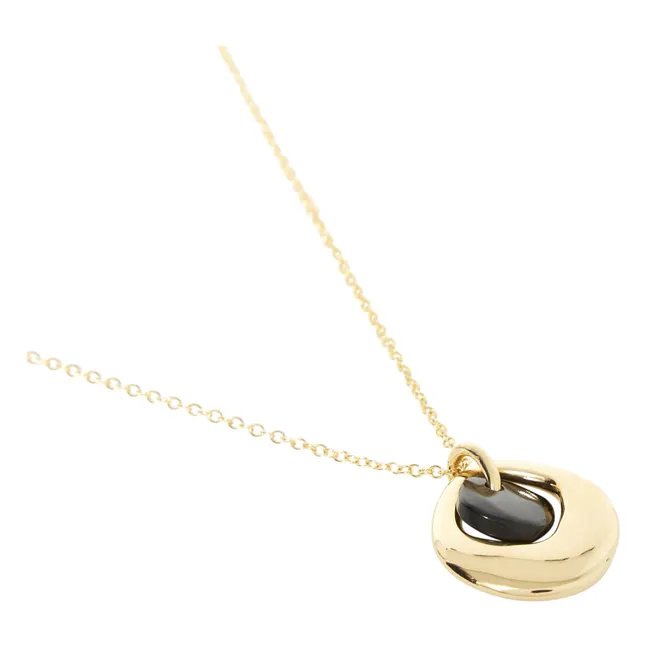 Neema Horn Necklace  | Black