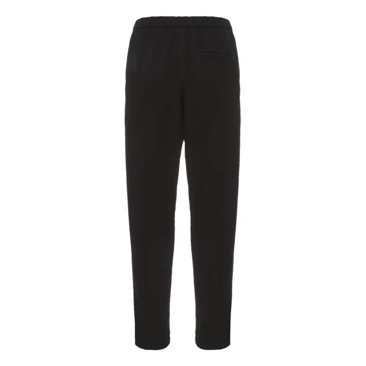 Pantalones elásticos mezcla de lino  | Negro- Imagen del producto n°4
