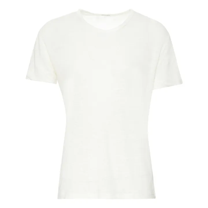 T-shirt in lino | Bianco- Immagine del prodotto n°0