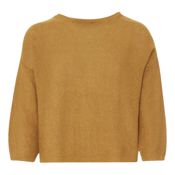 Suéter mezcla de lino | Tabaco- Imagen del producto n°0