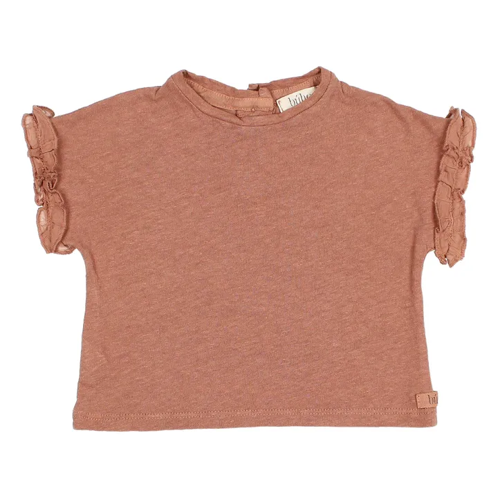 T-Shirt aus Leinen | Rostfarben- Produktbild Nr. 0