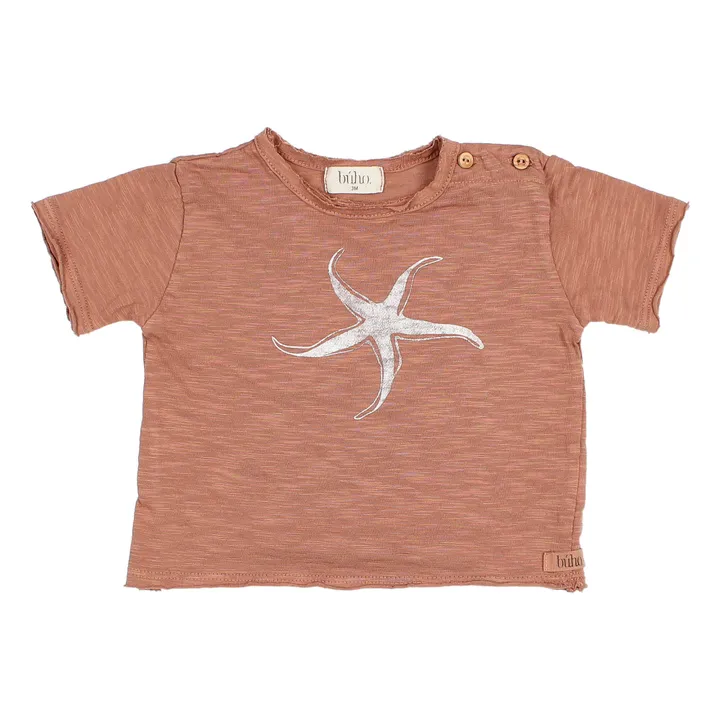 Organic Cotton Star Baby T-Shirt  | Rust- Product image n°0