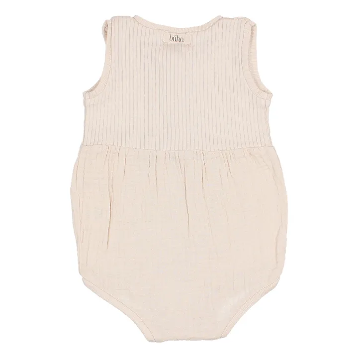 Organic Cotton Romper  | Pale pink- Product image n°1