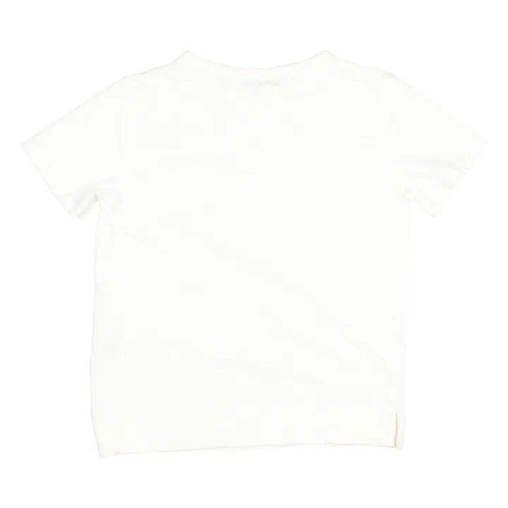 T-Shirt in cotone bio con bottoni | Ecru- Immagine del prodotto n°1
