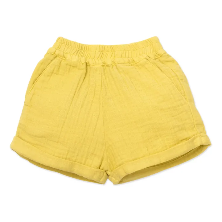 Shorts Ramb de gasa de algodón | Amarillo- Imagen del producto n°0