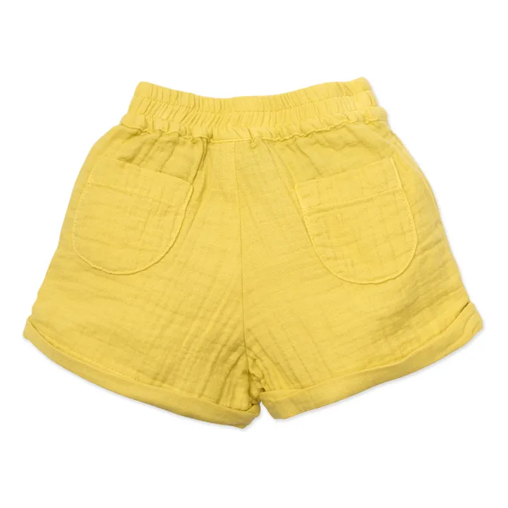 Shorts Ramb de gasa de algodón | Amarillo- Imagen del producto n°1