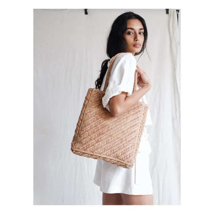  Le Tote Braided Leather Bag  | Caramel- Product image n°2
