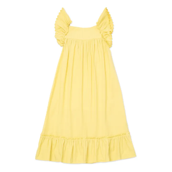 Celia Organic Cotton Muslin Dress  | Yellow- Product image n°0