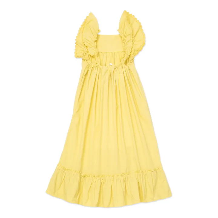 Celia Organic Cotton Muslin Dress  | Yellow- Product image n°2