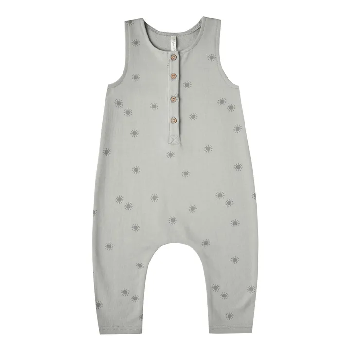 Terry Buttoned Sun Jumpsuit  | Grey- Product image n°0