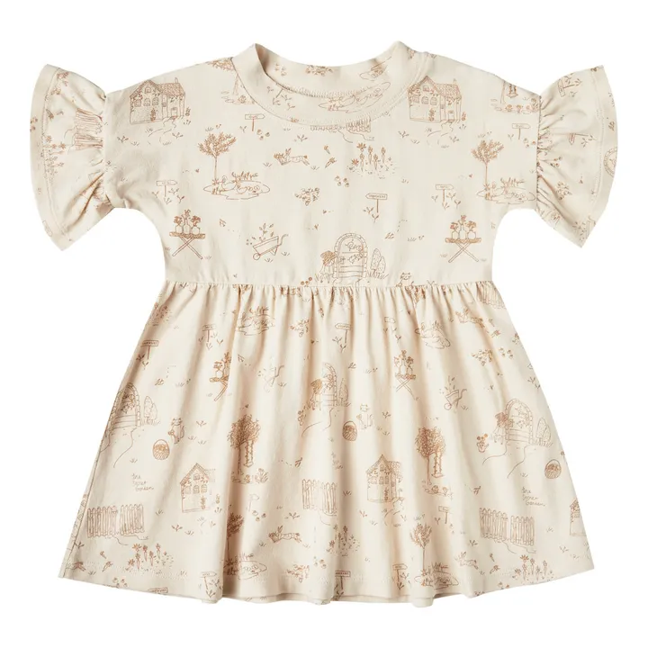 Babydoll Garden Dress  | Off white- Product image n°0