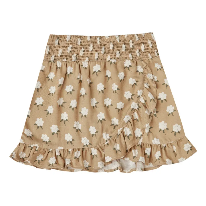 Ruffle Floral Skirt  | Ochre- Product image n°0