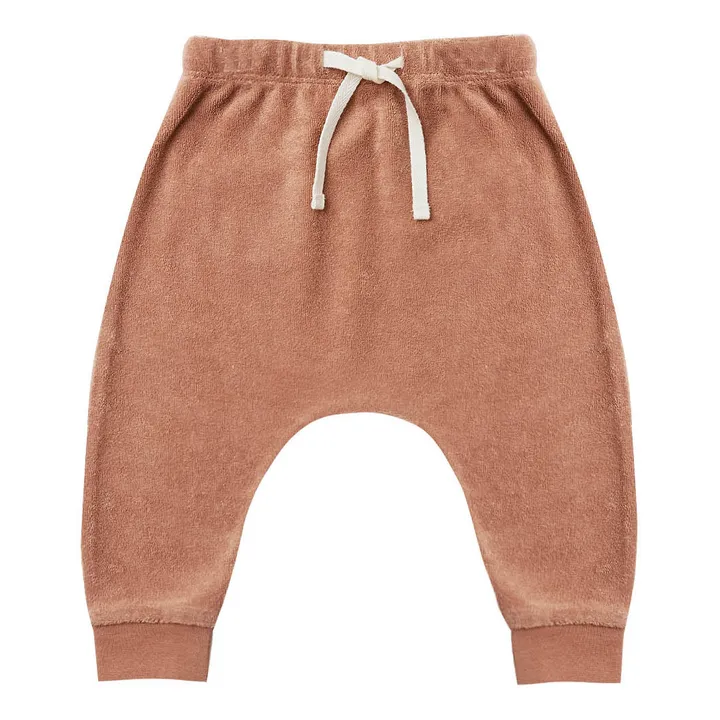 Organic Cotton Terry Cloth Trousers  | Camel- Product image n°0