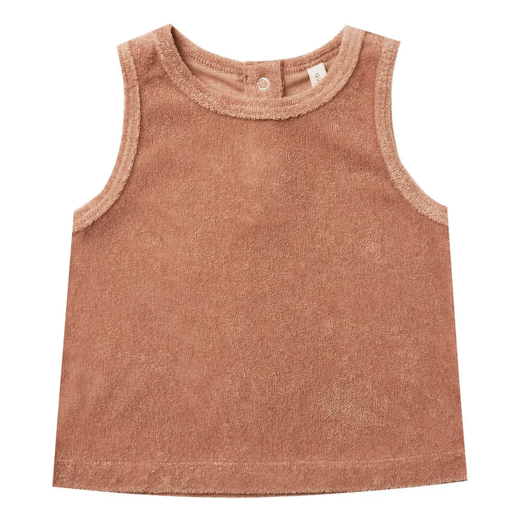 Quincy Mae Terracotta Organic Cotton Terry Cloth Tank Top