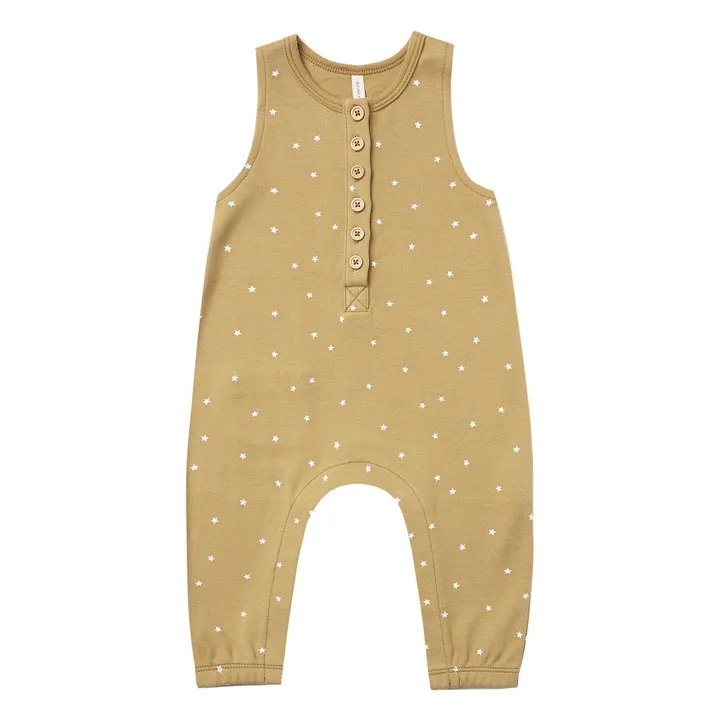 Organic Cotton Star Jumpsuit  | Camel- Product image n°0