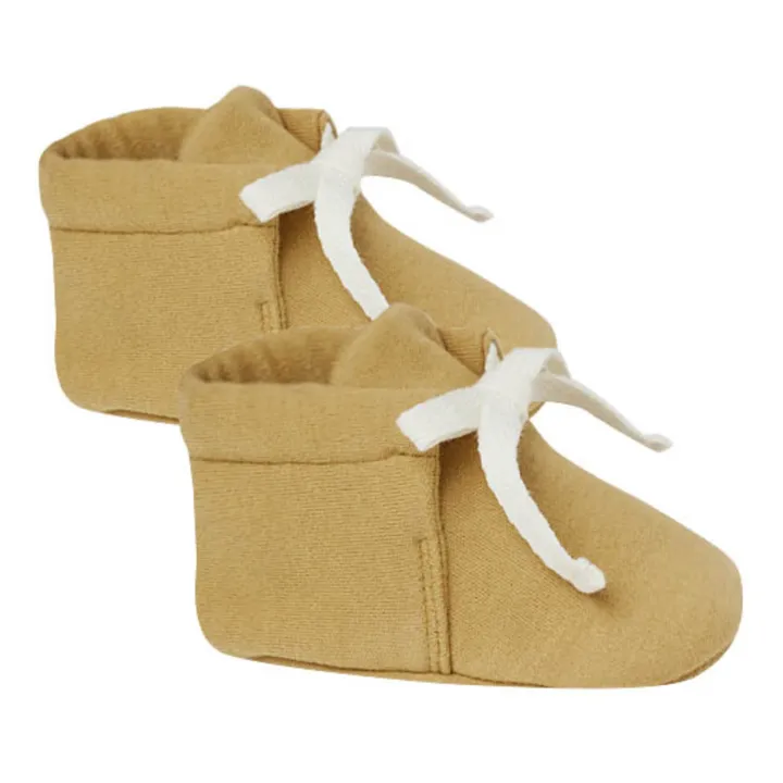 Organic Cotton Booties  | Camel- Product image n°0