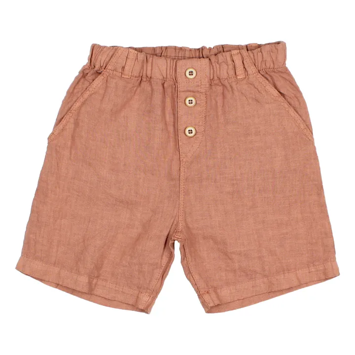 Shorts aus Leinen | Rostfarben- Produktbild Nr. 0