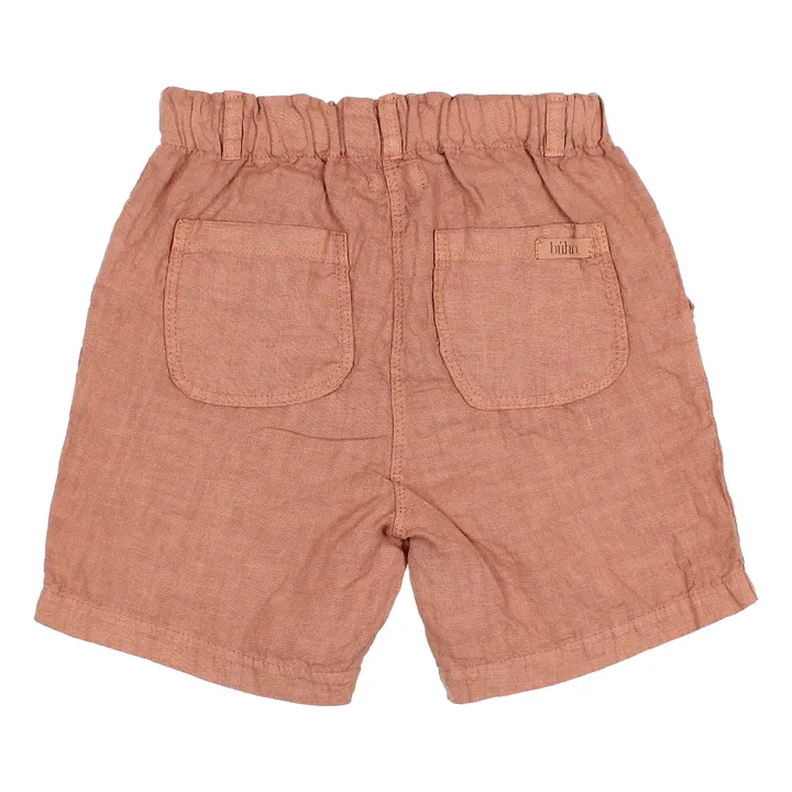 Shorts aus Leinen | Rostfarben- Produktbild Nr. 1