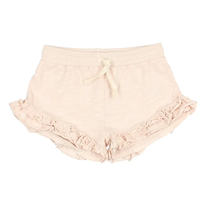 Organic Cotton Frill Shorts  | Powder pink- Product image n°0