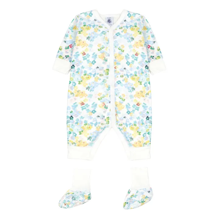 Pyjama und Babyschuhe Mina | Weiß- Produktbild Nr. 0