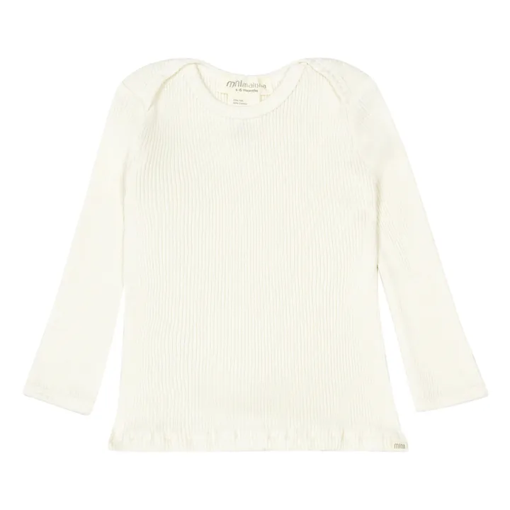 Camiseta Belfast seda y algodón | Blanco Roto- Imagen del producto n°0