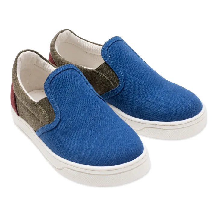 Zapatillas Slip On Tricolores | Azul- Imagen del producto n°0