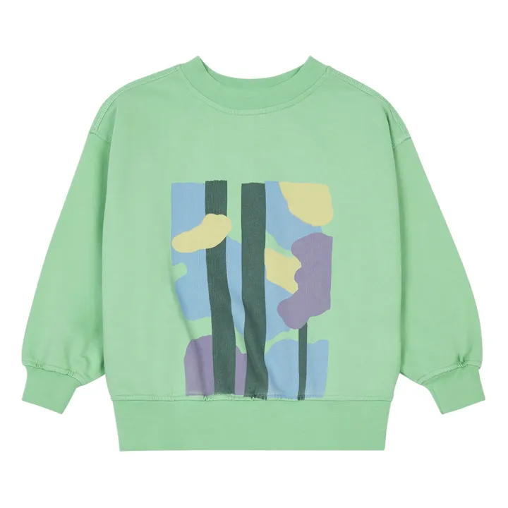 Oversized Organic Cotton Sweatshirt  | Green- Product image n°0