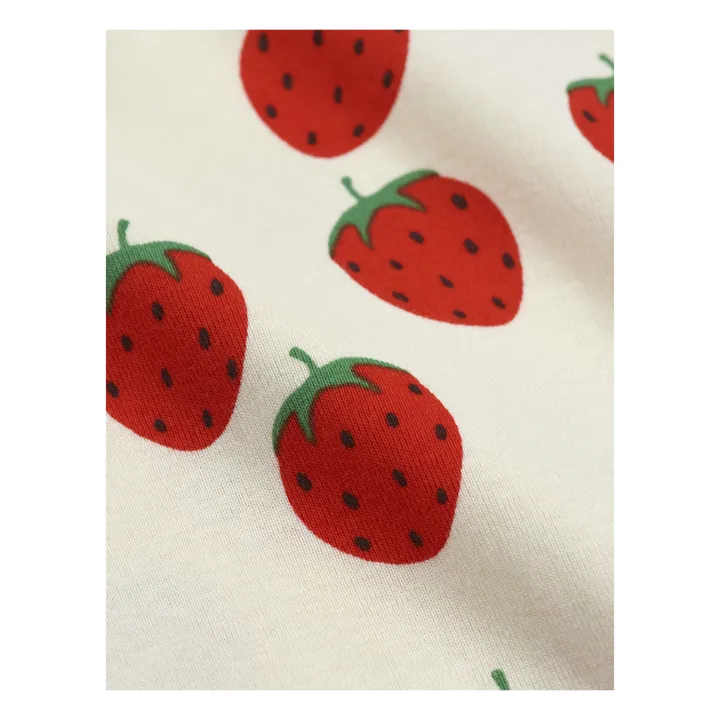 Organic Cotton Strawberry T-shirt  | Cream- Product image n°1