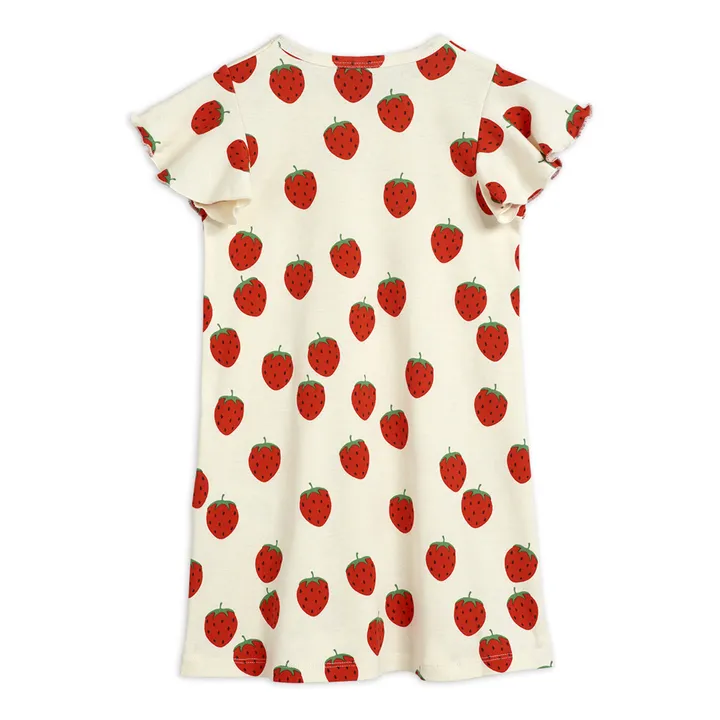 Organic Cotton Strawberry Dress  | Cream- Product image n°1