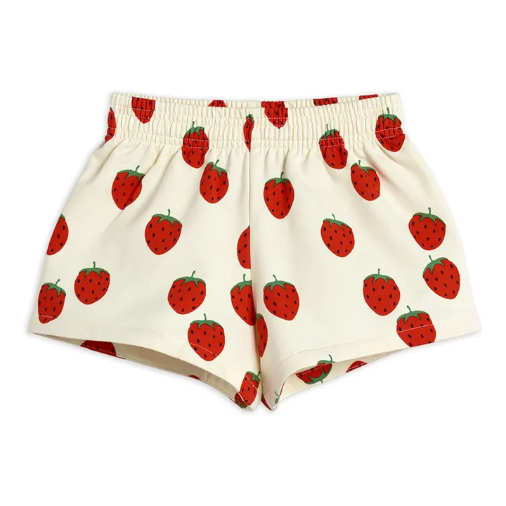 Shorts Erdbeeren Bio-Baumwolle | Cremefarben- Produktbild Nr. 0