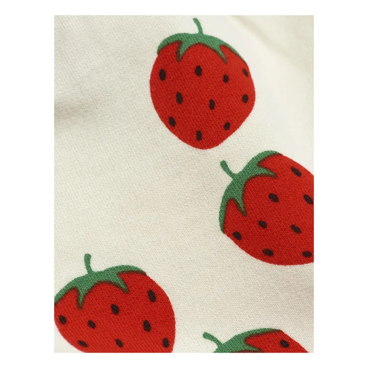 Shorts Erdbeeren Bio-Baumwolle | Cremefarben- Produktbild Nr. 3