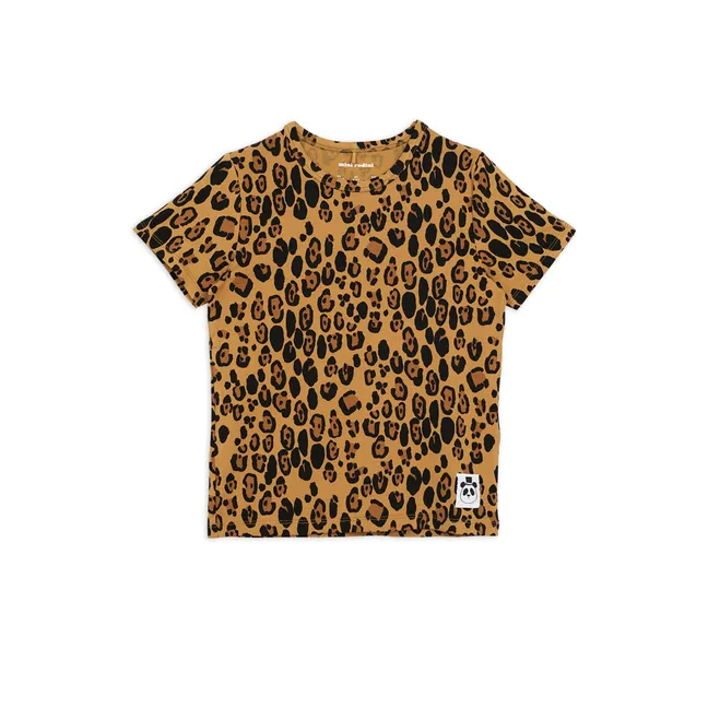 Tencel Leopard Print T-shirt  | Brown