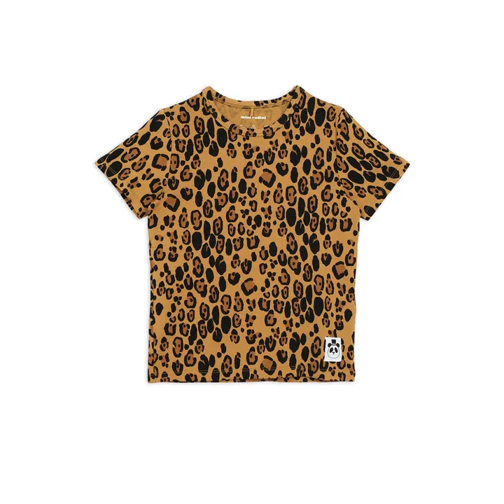 T-shirt Tencel Léopard | Marron- Image produit n°0