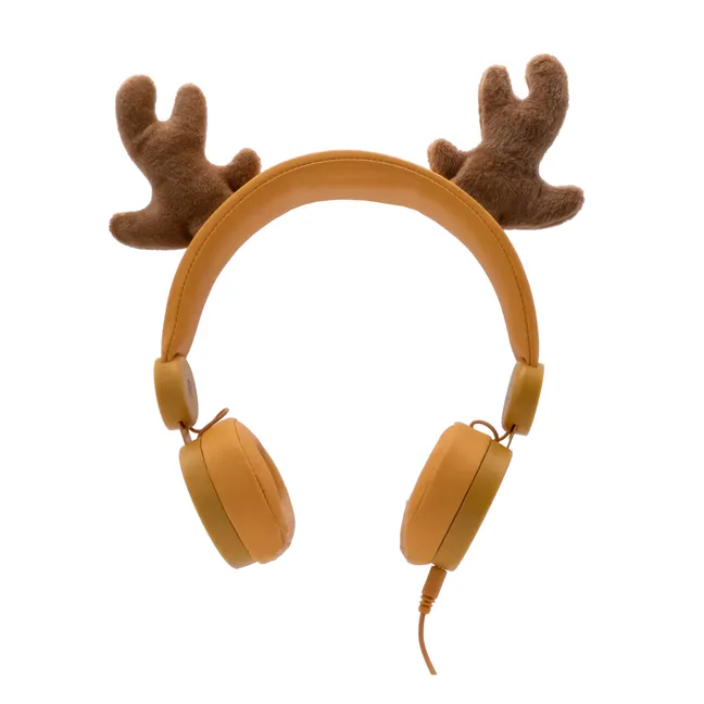Kopfhörer mit Kabel für Kinder Rentier | Gelb